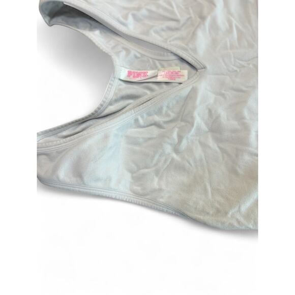 Victoria Secret Pink Sports Bra No Padding White Razer Back XXL - Picture 2 of 6
